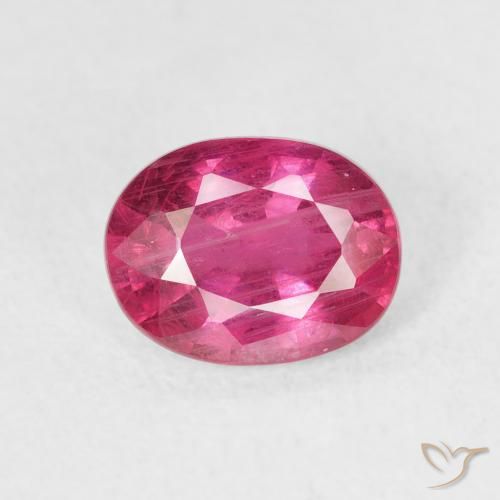 1.67 ct Red Ruby Gemstone, Ruby Gem in Oval Facet Shape for Sale.