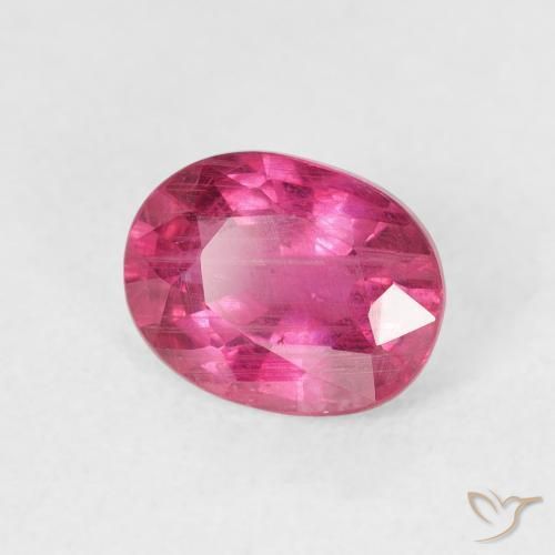 1.67 ct Red Ruby Stone, Natural Ruby in Oval Facet Shape for Sale