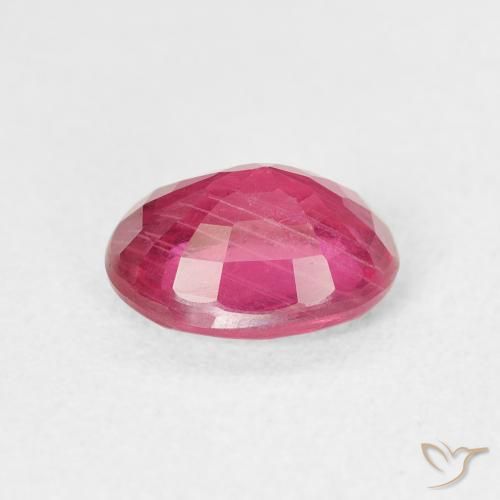 Ruby Gemstone in 8 x 6 mm (calibrated) Size for Sale, Ruby Stone in Pinkish Red Color