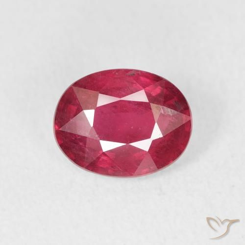 1.70ct Natural Medium Red Ruby, Oval, VS-SI