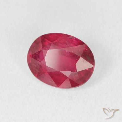 1.70 ct Red Ruby Stone, Natural Ruby in Oval Facet Shape for Sale