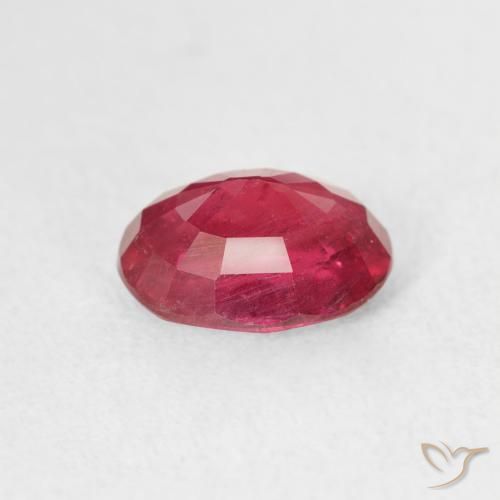Ruby Gemstone in 8 x 6 mm (calibrated) Size for Sale, Ruby Stone in Medium Red Color