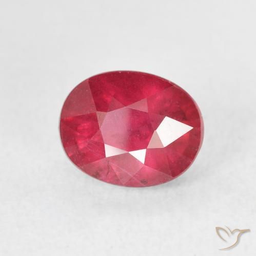 2.45 ct Red Ruby Stone, Natural Ruby in Oval Facet Shape for Sale