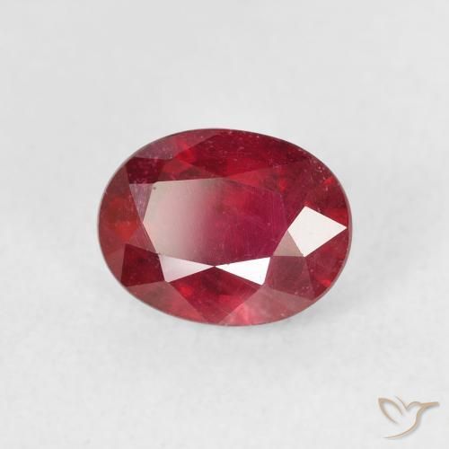 2.08 ct Red Ruby Stone, Natural Ruby in Oval Facet Shape for Sale