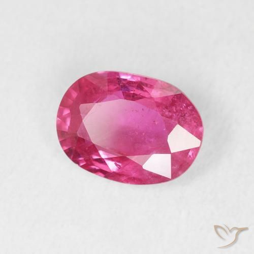 1.47 ct Pink Ruby Stone, Natural Ruby in Oval Facet Shape for Sale