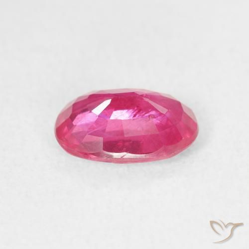 Ruby Gemstone in 8 x 6 mm (calibrated) Size for Sale, Ruby Stone in Hot Pink Color