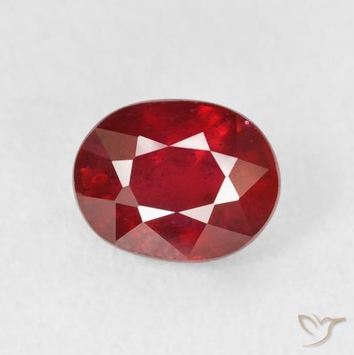 2.09ct Natural Deep Red Ruby, Oval, VS