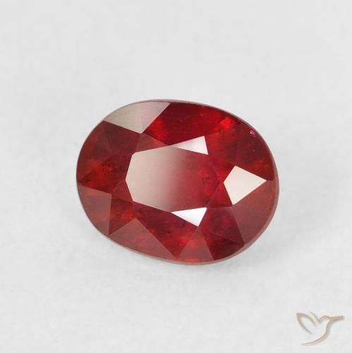 2.09 ct Red Ruby Stone, Natural Ruby in Oval Facet Shape for Sale