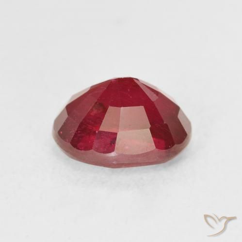 Ruby Gemstone in 8 x 6 mm (calibrated) Size for Sale, Ruby Stone in Deep Red Color
