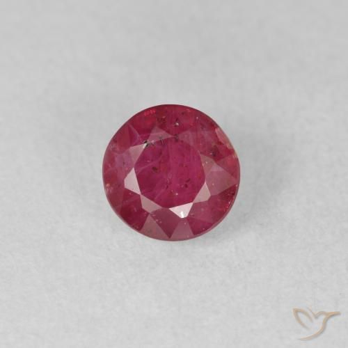 1.22ct Natural Medium Red Ruby, Round, VS-SI