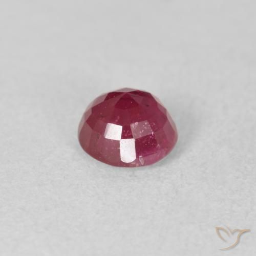 Ruby Gemstone in 6 mm (calibrated) Size for Sale, Ruby Stone in Medium Red Color
