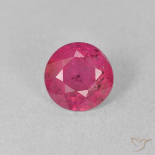 1.34ct Natural Reddish Pink Ruby, Round, VS-SI
