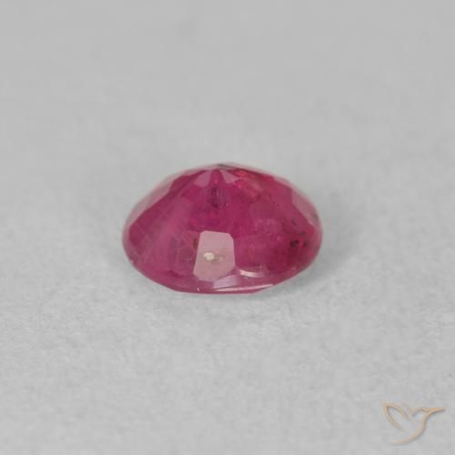 Ruby Gemstone in 6.5 mm (calibrated) Size for Sale, Ruby Stone in Reddish Pink Color