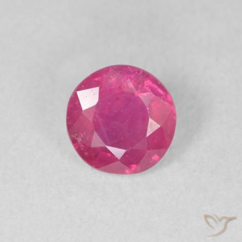 1.41ct Natural Reddish Pink Ruby, Round, VS-SI