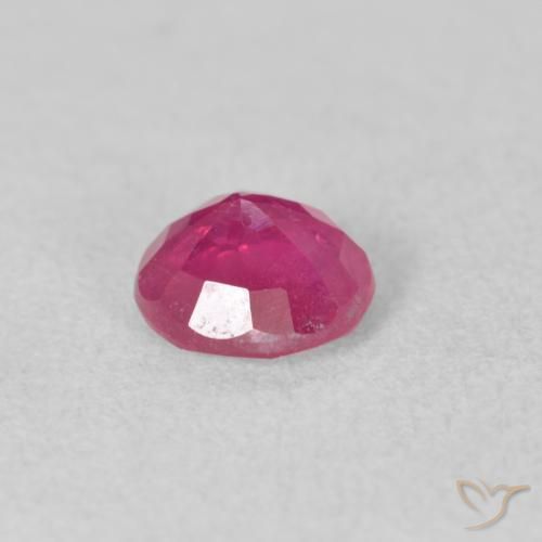 Ruby Gemstone in 6.5 mm (calibrated) Size for Sale, Ruby Stone in Reddish Pink Color