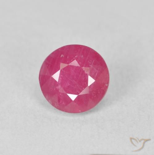 1.79ct Natural Medium Red Ruby, Round, VS-SI