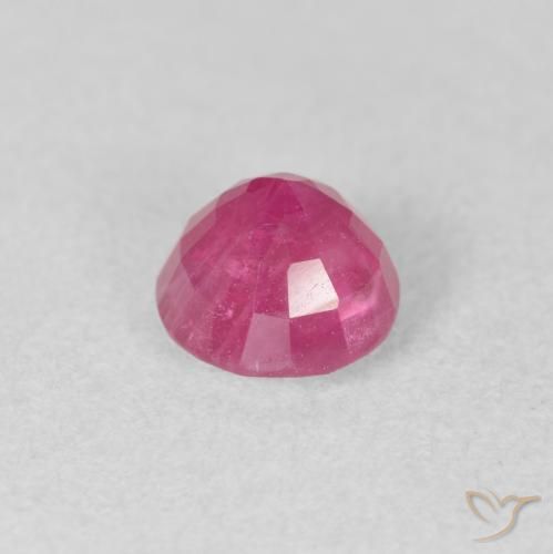 Ruby Gemstone in 6.5 mm (calibrated) Size for Sale, Ruby Stone in Medium Red Color