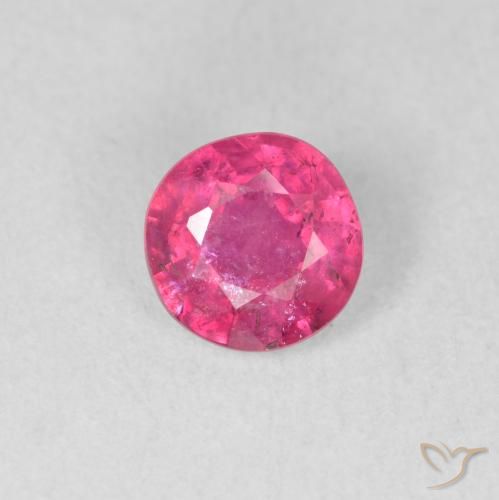 1.28 ct Pink Ruby Gemstone, Ruby Gem in Round Facet Shape for Sale.
