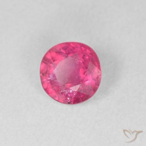 1.28 ct Pink Ruby Stone, Natural Ruby in Round Facet Shape for Sale