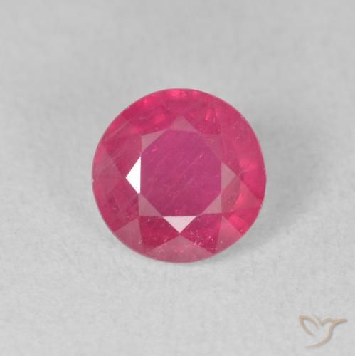 1.74ct Natural Pinkish Red Ruby, Round, VS-SI