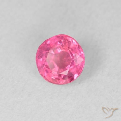 0.82 ct Pink Ruby Stone, Natural Ruby in Round Facet Shape for Sale