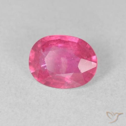 1.47 ct Pink Ruby Stone, Natural Ruby in Oval Facet Shape for Sale
