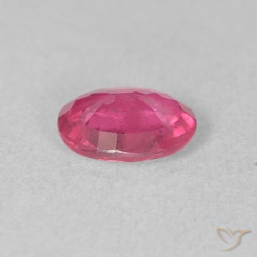 Ruby Gemstone in 8 x 6 mm (calibrated) Size for Sale, Ruby Stone in Deep Magenta Color