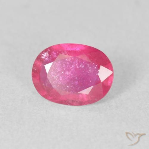 1.43 ct Pink Ruby Stone, Natural Ruby in Oval Facet Shape for Sale