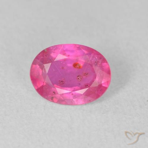 1.45 ct Pink Ruby Gemstone, Ruby Gem in Oval Facet Shape for Sale.