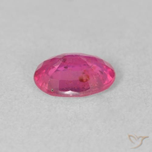 Ruby Gemstone in 8 x 6 mm (calibrated) Size for Sale, Ruby Stone in Hot Pink Color