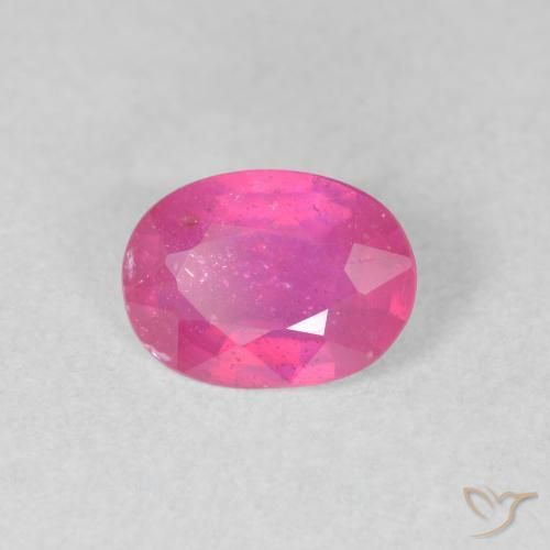 1.26 ct Pink Ruby Stone, Natural Ruby in Oval Facet Shape for Sale