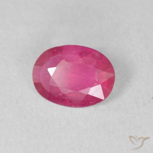 0.93 ct Red Ruby Stone, Natural Ruby in Oval Facet Shape for Sale