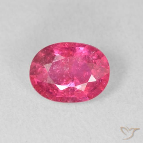 1.63 ct Red Ruby Gemstone, Ruby Gem in Oval Facet Shape for Sale.