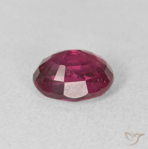 Ruby Gemstone in 8 x 6.3 mm Size for Sale, Ruby Stone in Pinkish Red Color