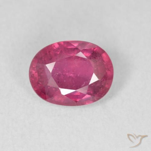 1.68 ct Red Ruby Gemstone, Ruby Gem in Oval Facet Shape for Sale.