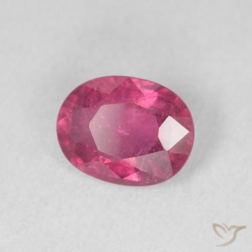 1.68 ct Red Ruby Stone, Natural Ruby in Oval Facet Shape for Sale