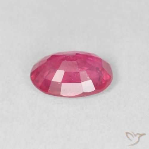 Ruby Gemstone in 8 x 6 mm (calibrated) Size for Sale, Ruby Stone in Deep Magenta Color
