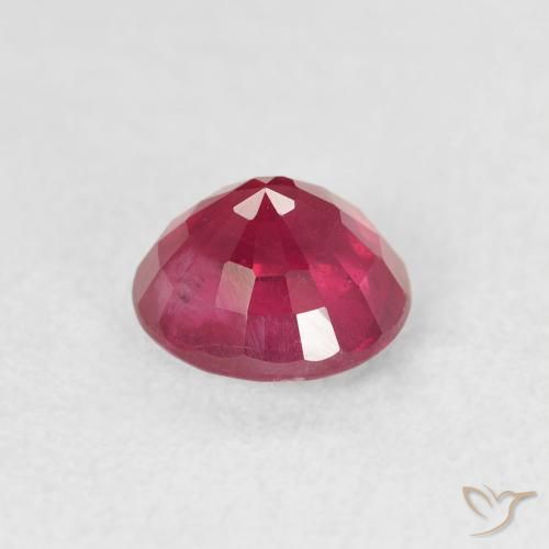 Ruby Gemstone in 6.5 mm (calibrated) Size for Sale, Ruby Stone in Reddish Pink Color
