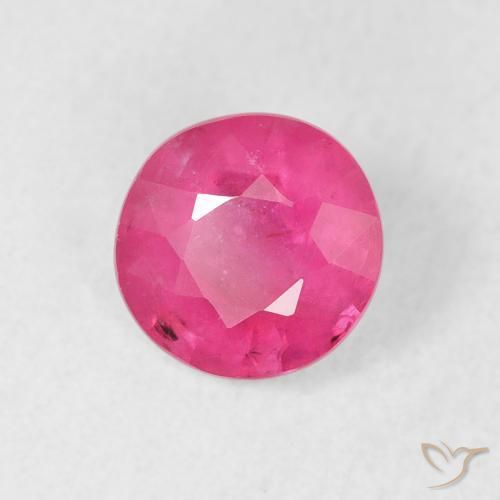 1.40 ct Pink Ruby Stone, Natural Ruby in Round Facet Shape for Sale