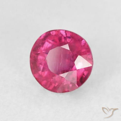 1.72 ct Pink Ruby Stone, Natural Ruby in Round Facet Shape for Sale