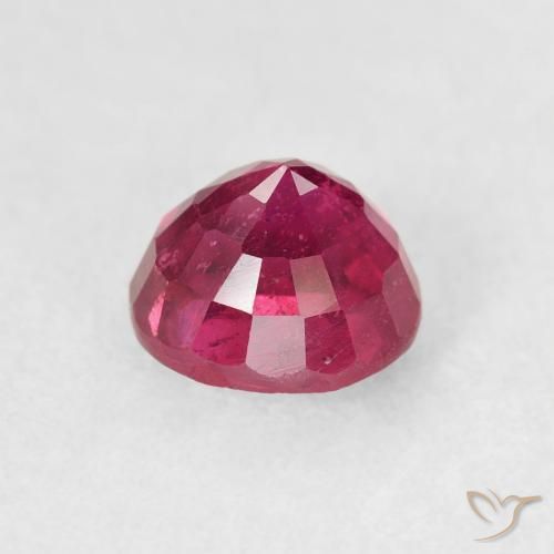 Ruby Gemstone in 6.5 mm (calibrated) Size for Sale, Ruby Stone in Medium Dark-Pink Color