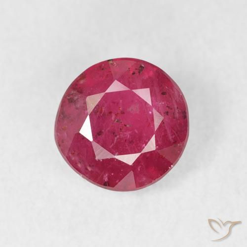 1.49 ct Pink Ruby Gemstone, Ruby Gem in Round Facet Shape for Sale.