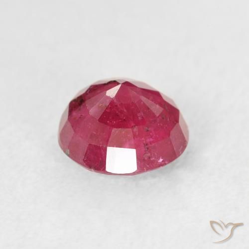 Ruby Gemstone in 6.5 mm (calibrated) Size for Sale, Ruby Stone in Dark Pink Color