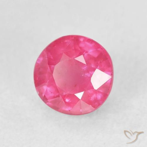 1.79 ct Pink Ruby Stone, Natural Ruby in Round Facet Shape for Sale
