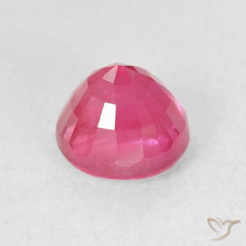 Ruby Gemstone in 6.5 mm (calibrated) Size for Sale, Ruby Stone in Medium Pink Color