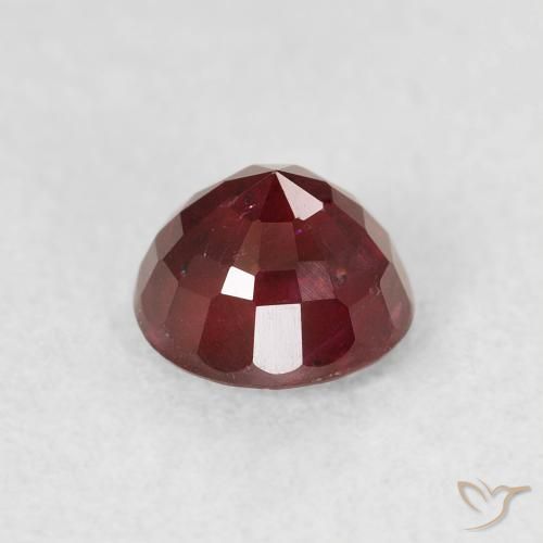 Ruby Gemstone in 6 mm (calibrated) Size for Sale, Ruby Stone in Wine Red Color