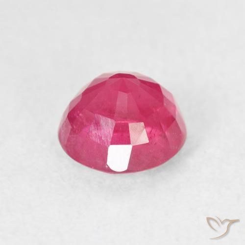 Ruby Gemstone in 6.5 mm (calibrated) Size for Sale, Ruby Stone in Hot Pink Color