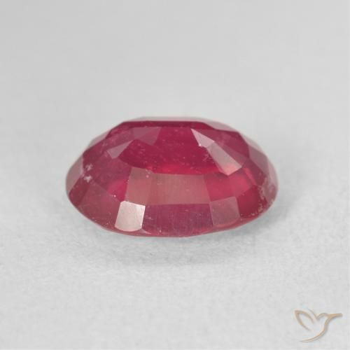 Ruby Gemstone in 10 x 8 mm (calibrated) Size for Sale, Ruby Stone in Deep Crimson Color