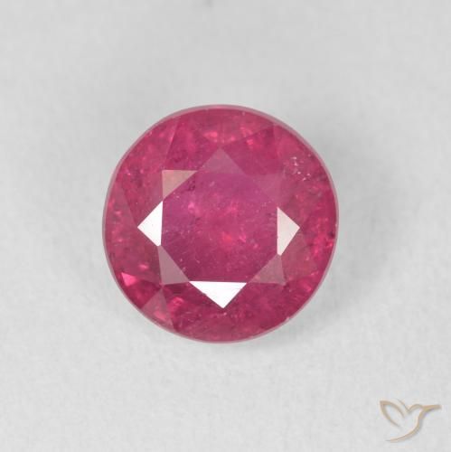 2.18ct Natural Medium Red Ruby, Round, VS-SI