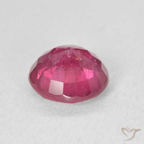 Ruby Gemstone in 7.5 mm (calibrated) Size for Sale, Ruby Stone in Medium Red Color